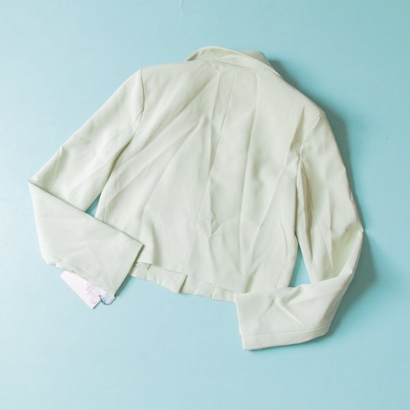 NEW Avec Les Filles Sage Mint Green Cropped Stretch Crepe Blazer Sz Small - Picture 9 of 9